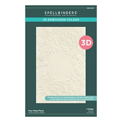 Afbeelding van Spellbinders Four Petal Floral 3D Embossing Folder (E3D 053)