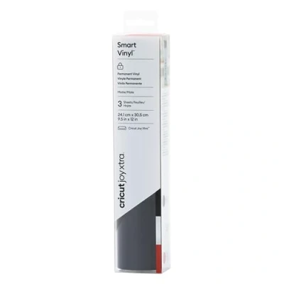 Afbeelding van Cricut Smart Vinyl Permanent Joy Xtra Folieset Snijbreedte 30.5 cm Zwart, Wit, Rood