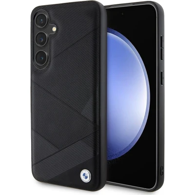 Afbeelding van BMW Backcase hoesje geschikt voor Samsung Galaxy S24+ Effen Zwart Leer