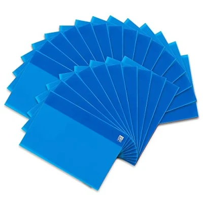 Image de LANDRÉ Lot de 25 protège cahiers format A4, bleu transparent, en PP emballé par pièces 369400250
