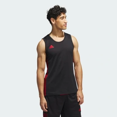 Afbeelding van adidas Performance 3G Speed Reversible Basketball Top, Heren, Maat: Small, Black power red