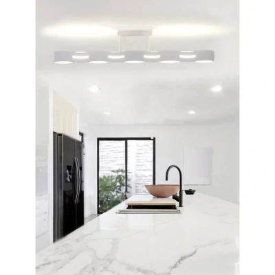 Afbeelding van ECO Light LED WAVE PL NIK plafondlamp 35 W Nikkel (mat), Chroom