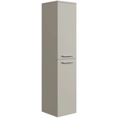 Afbeelding van Badplaats Badkamerkast Saturnus 35 x 130 cm Beige Hangende Kolomkast met Twee Deuren
