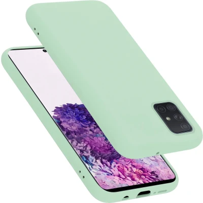 Afbeelding van Cadorabo Hoesje geschikt voor Samsung Galaxy A71 4G in LIQUID LICHT GROEN Beschermhoes gemaakt van flexibel TPU silicone Case Cover