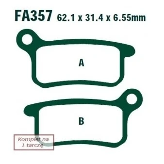 Afbeelding van EBC Brakes FA357R Remblokkenset