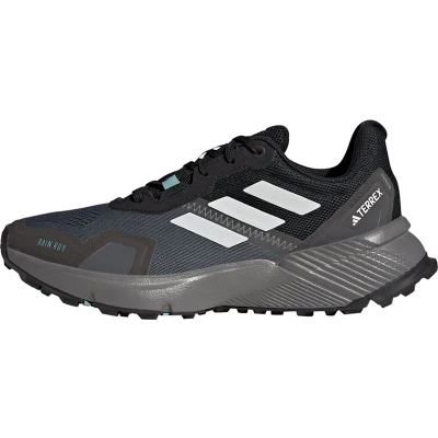Afbeelding van Adidas Terrex Soulstride RAIN.RDY Trail hardloopschoenen, Dames, Maat: 36, Core black/crystal white/grey four Kunststof/ textiel