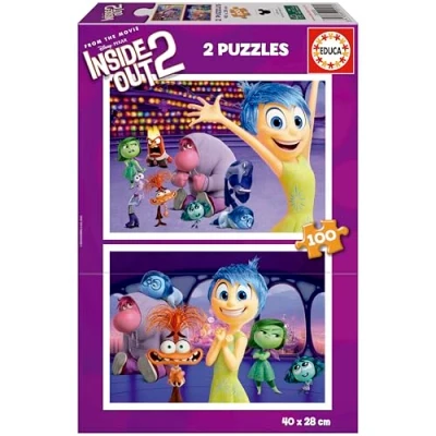 Afbeelding van Educa 100 delige kartonnen puzzel met afbeeldingen van Inside Out 2, leuk voor meisjes en jongens 6, 7, 8 jaar (20100), gevarieerd