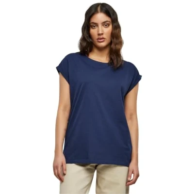 Image de Urban Classics Femme T shirt Thé à épaules dénudées pour femme, bleu foncé, XS