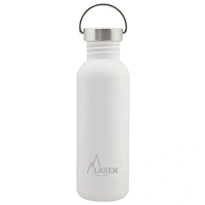 Afbeelding van RVS fles Basic Steel Bottle 750ml S/S Cap Wit