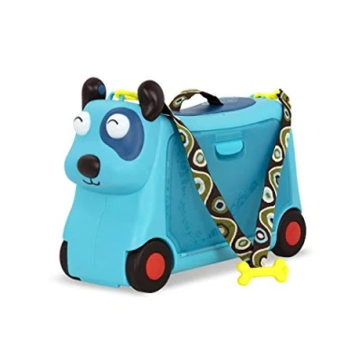 Afbeelding van B. toys Handbagage voor kinderen, reiskoffer kinderen met lichten en geluiden om op te rollen, erop zitten, meisjes jongens vanaf 2 jaar