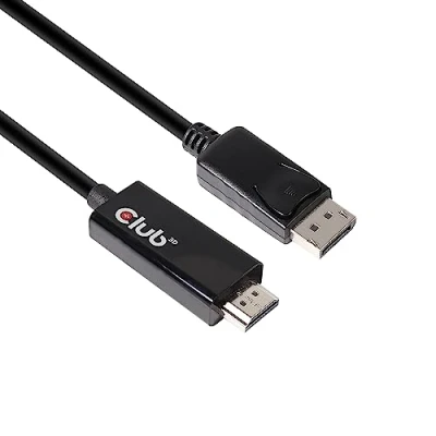 Afbeelding van club3D CAC 1082 DisplayPort kabel / HDMI Adapterkabel stekker, A stekker 2.00 m Zilver