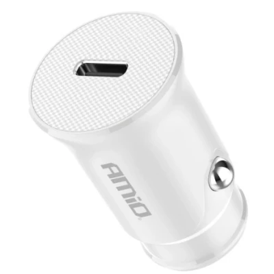 Afbeelding van AMiO Autolader Telefoon USB C 20W 12/24V Wit
