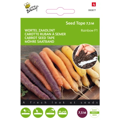 Afbeelding van Buzzy Zaadband Wortel Rainbow F1 Groentezaden 3x2.5 m