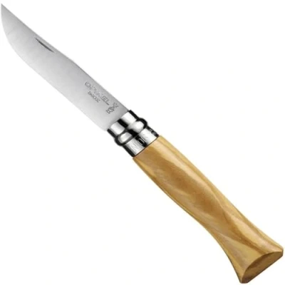 Afbeelding van OPINEL Mes nr. 6 luxe handvat olijfhout lemmet INOX/Ref 894 7 cm
