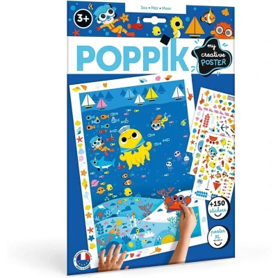 Afbeelding van Poppik, Stickers, Sticker Creatieve Poster Zee