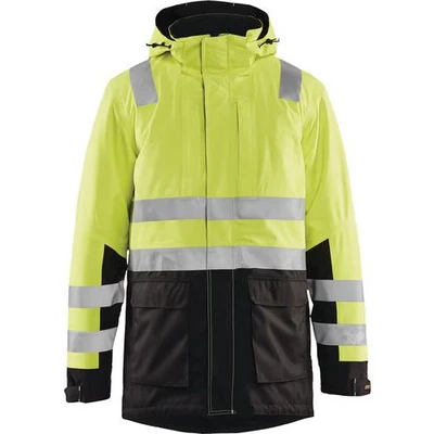 Image de Parka haute visibilité jaune fluorescent/noir