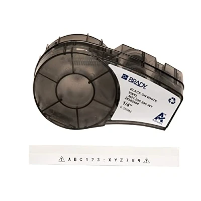 Afbeelding van Brady 139744 zwart, wit, zelfklevend, etiketprinter (zwart, acryl, vinyl, thermische overdracht, permanent, mat)