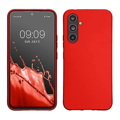 Afbeelding van kwmobile telefoonhoesje geschikt voor Samsung Galaxy A54 5G Hoesje smartphone Back cover in metallic donkerrood
