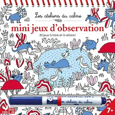 Afbeelding van Mini jeux d&#039;observation bloc a spirale avec feutre effacab