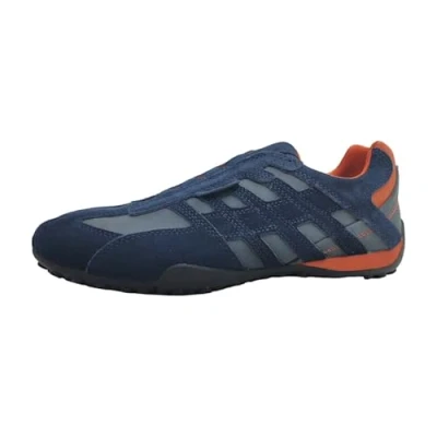 Afbeelding van Geox Snake Sneakers laag, Heren, Maat: 40, Navy Leer/ synthetisch