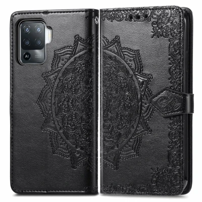 Afbeelding van iMoshion Hoesje Geschikt voor Oppo A94 (5G) Met Pasjeshouder Luxe Bookcase Zwart