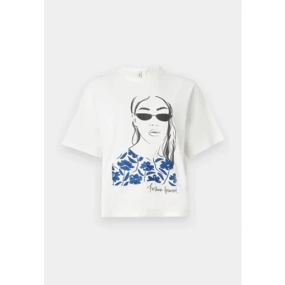 Afbeelding van ONLY ONLTENNA S/S GIRL TOP BOX JRS Dames T shirt Cloud Dancer Fashion