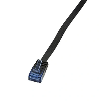 Image de Logilink cp0134b câble cat5e utp flat patch awg 30 1 m noir