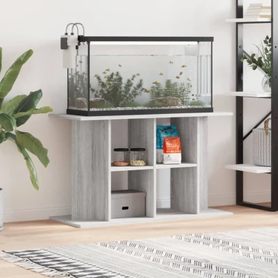 Afbeelding van vidaXL Aquariumstandaard 100x40x60 cm bewerkt hout grijs sonoma