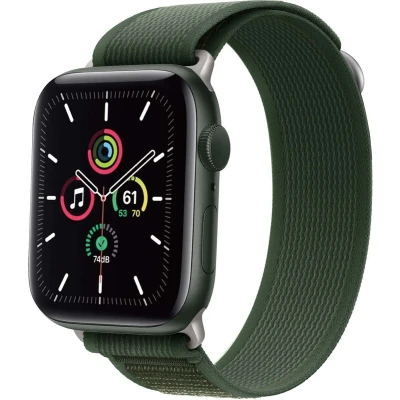Afbeelding van imoshion Nylon Trail bandje Geschikt voor Apple Watch 4, 5, 6, 7, 8, 9, 10, SE, Ultra (2) 44/45/46/49 mm Donkergroen One Size