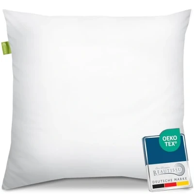 Afbeelding van Beautissu hoofdkussen slaapkamer kussen 80x80 cm medium zacht wasbaar anti allergie BeauNuit NK