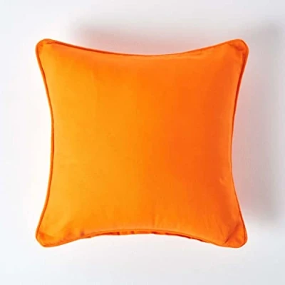 Afbeelding van Homescapes oranje katoenen kussenhoes, 30 x cm