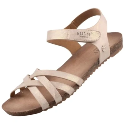 Afbeelding van Mustang Sandalen Plat goudkleur Maat 38