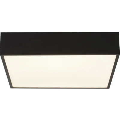 Afbeelding van Searchlight Zeus Plafondlamp 30 X 6 Cm 16W LED Incl. IP44 Zwart En Opaal