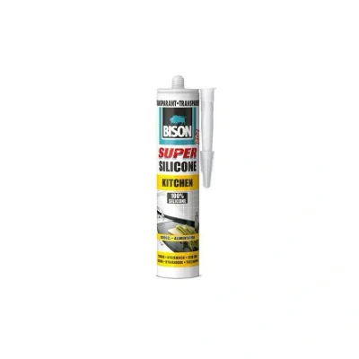 Afbeelding van Bison super siliconenkit kitchen transparant 310 ml