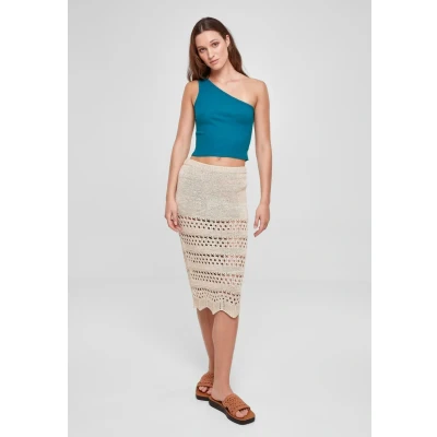 Afbeelding van Urban Classics Cropped Asymmetric Top, Dames, Maat: 5XL, Watergreen