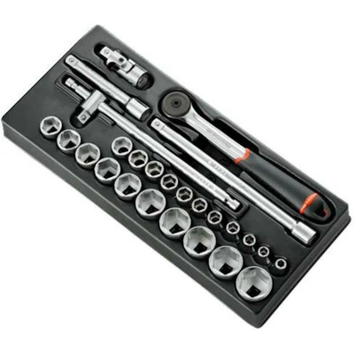 Image de FACOM MOD.S161 46 module douilles métriques 6 faces 1/2&quot; (26 pcs.)