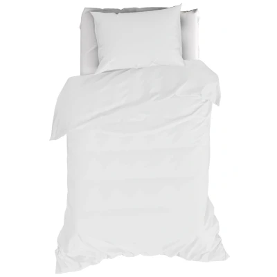 Afbeelding van Moodit Dekbedovertrek Basil White Eenpersoons 140 x 220 cm Katoen
