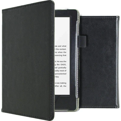 Afbeelding van iMoshion Ereader Cover / Hoesje Geschikt voor Amazon Kindle 10 Vegan Leather Bookcase Zwart