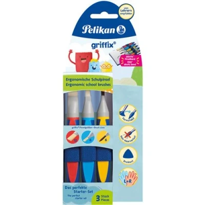 Image de Pelikan griffix Set de pinceaux scolaires, 3 pièces
