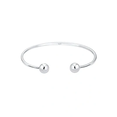 Afbeelding van Elli Kugel Ball Geo Armband silvercoloured, Dames, Maat: 17, Silver coloured