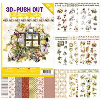 Afbeelding van 3D Push Out book 35 Christmas Candles