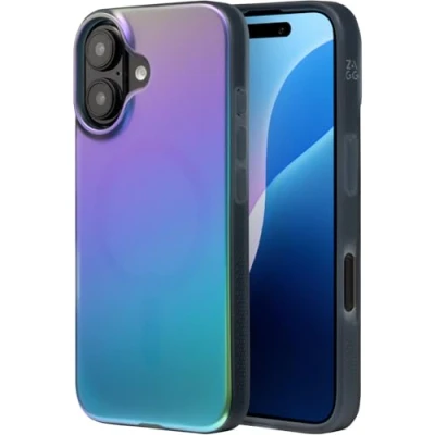 Image de ZAGG Milan Snap Coque de protection pour téléphone portable compatibilité avec MagSafe graphène plume corbeau Apple iPhone 16