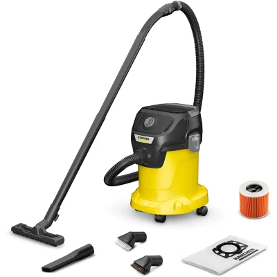 Afbeelding van Kärcher KWD 3 V 17/4/20 Suction Brush Kit Nat en Droogzuiger 17 liter container Incl. extra borstels Vliesfilterzak Compact