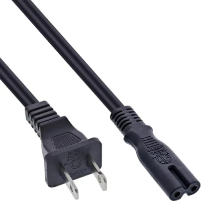 Image de InLine Câble d&#039;alimentation NEMA 1 15 (M) pour power IEC 60320 C7 125 V 7 A m noir Etats Unis