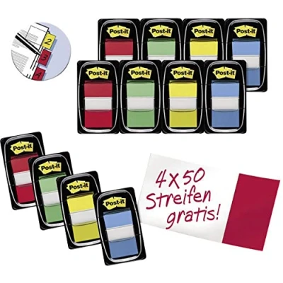 Image de 3M Post it Index 680 PROMO: 8 paquets de 50 marques pages +