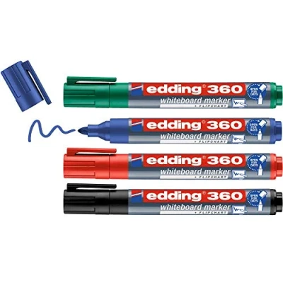 Afbeelding van edding whiteboardmarker 360, etui van 4 stuks, assorti