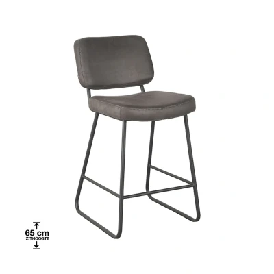 Afbeelding van LABEL51 Barkruk Noah Antraciet 48x61x94 cm