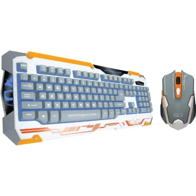Afbeelding van Dragonwar Sencaic Combo Gaming muis + semi mechanisch toetsenbord Qwerty Wit