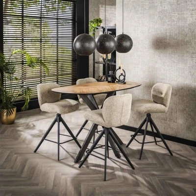 Afbeelding van Hoyz Collection Bartafel 140 Organisch Gerecycled Teakhout Fineer