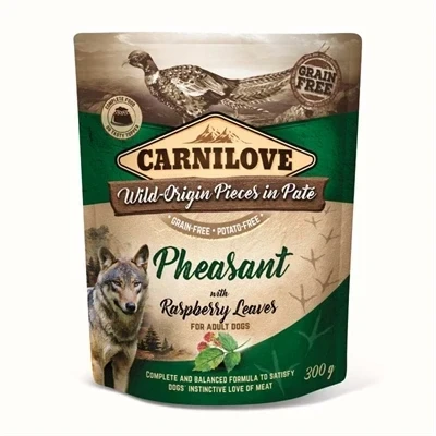 Afbeelding van Carnilove Dog Pouch Fazant / Frambozenblad 12X300 GR
